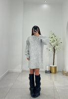 Maxi Pull Janine 12573 (grigio) - Frida Shop