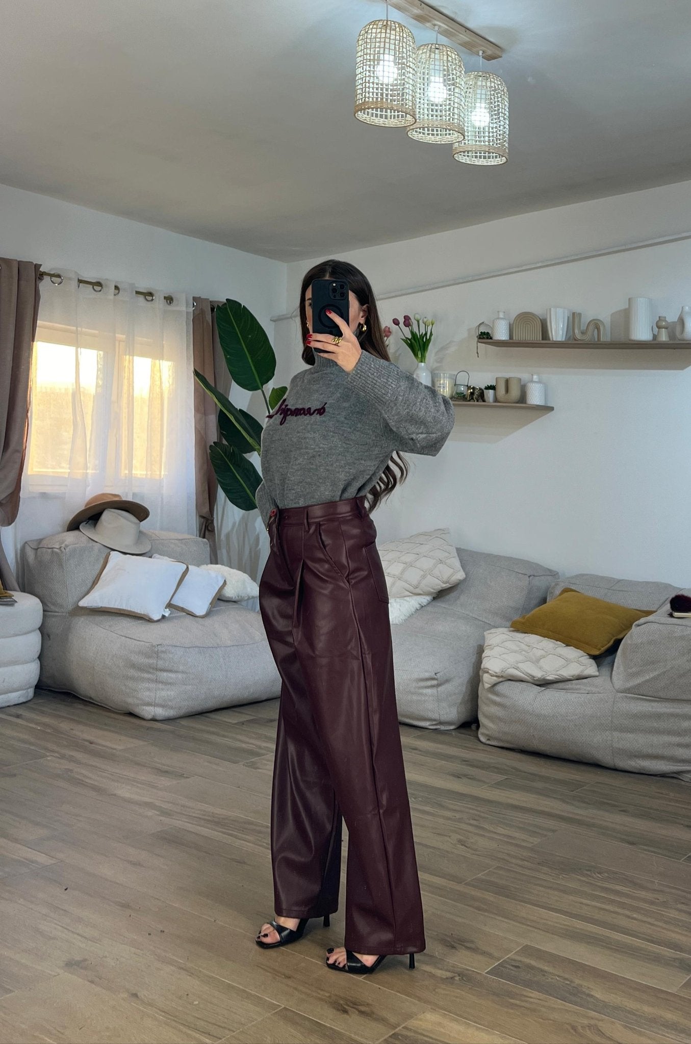 Pantalone Eleine 383 - 1 (bordeaux) - Frida Shop