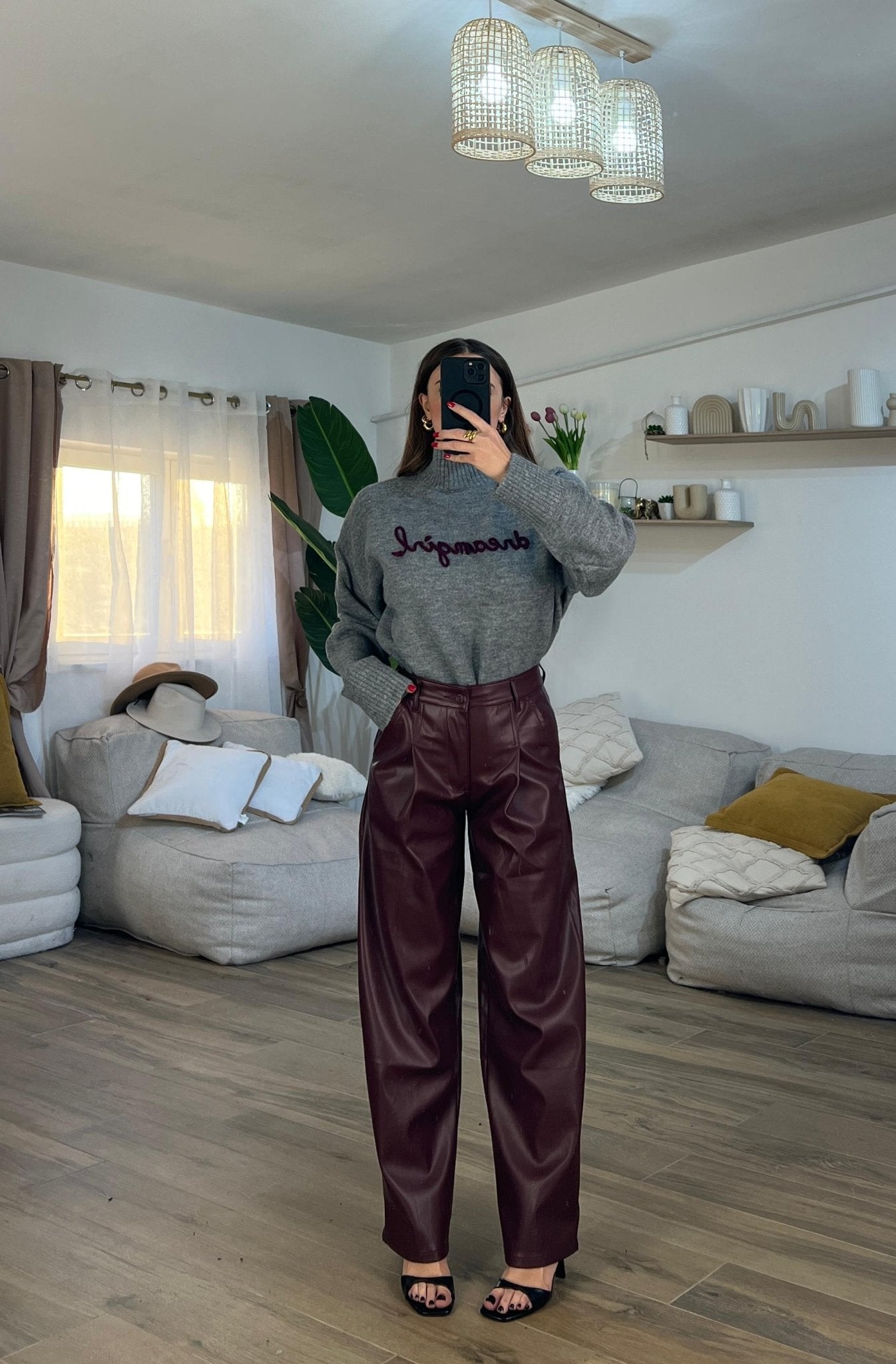 Pantalone Eleine 383 - 1 (bordeaux) - Frida Shop