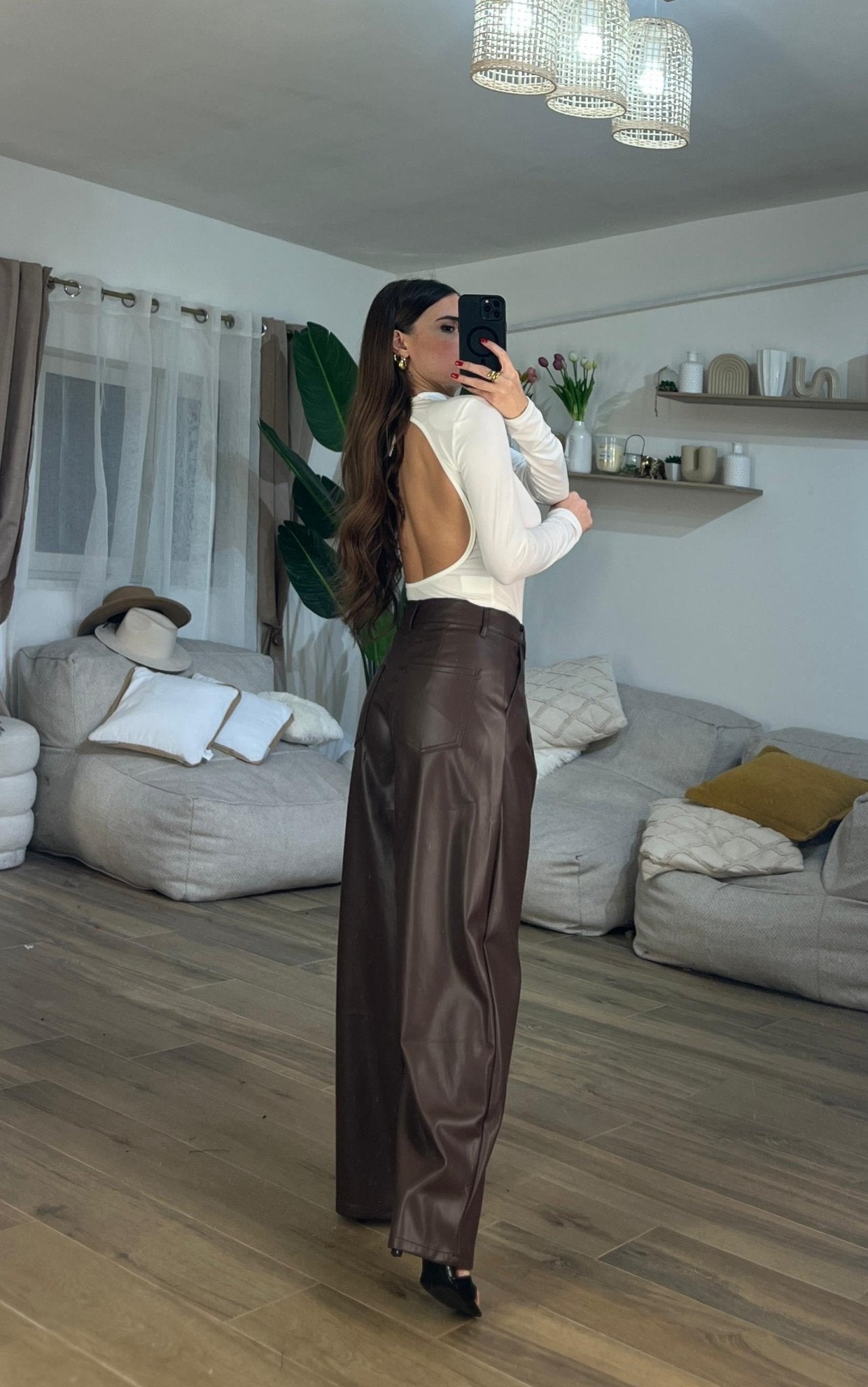 Pantalone Eleine 383 - 2 (marrone) - Frida Shop