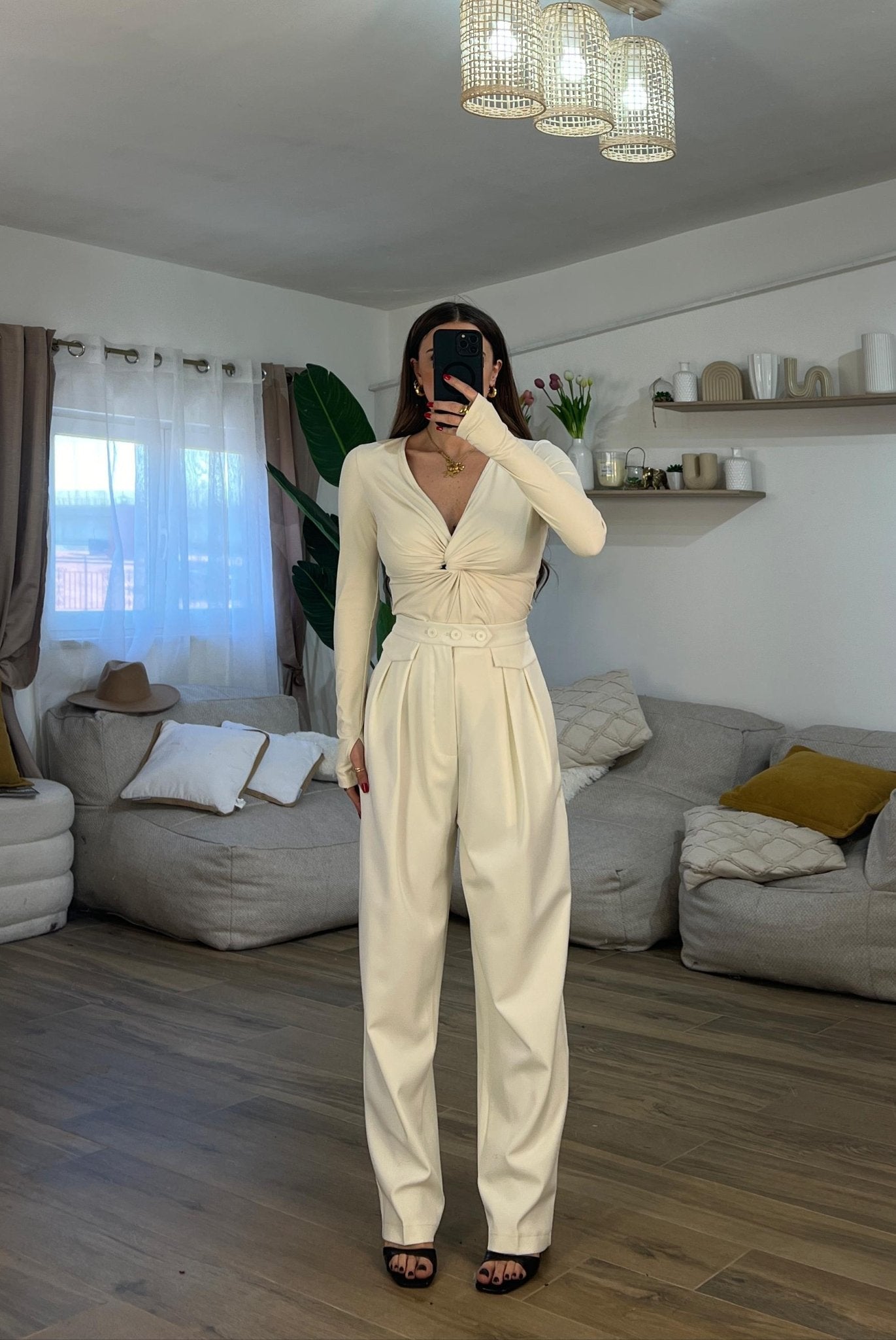 Pantalone Isabel 7329 (panna) - Frida Shop