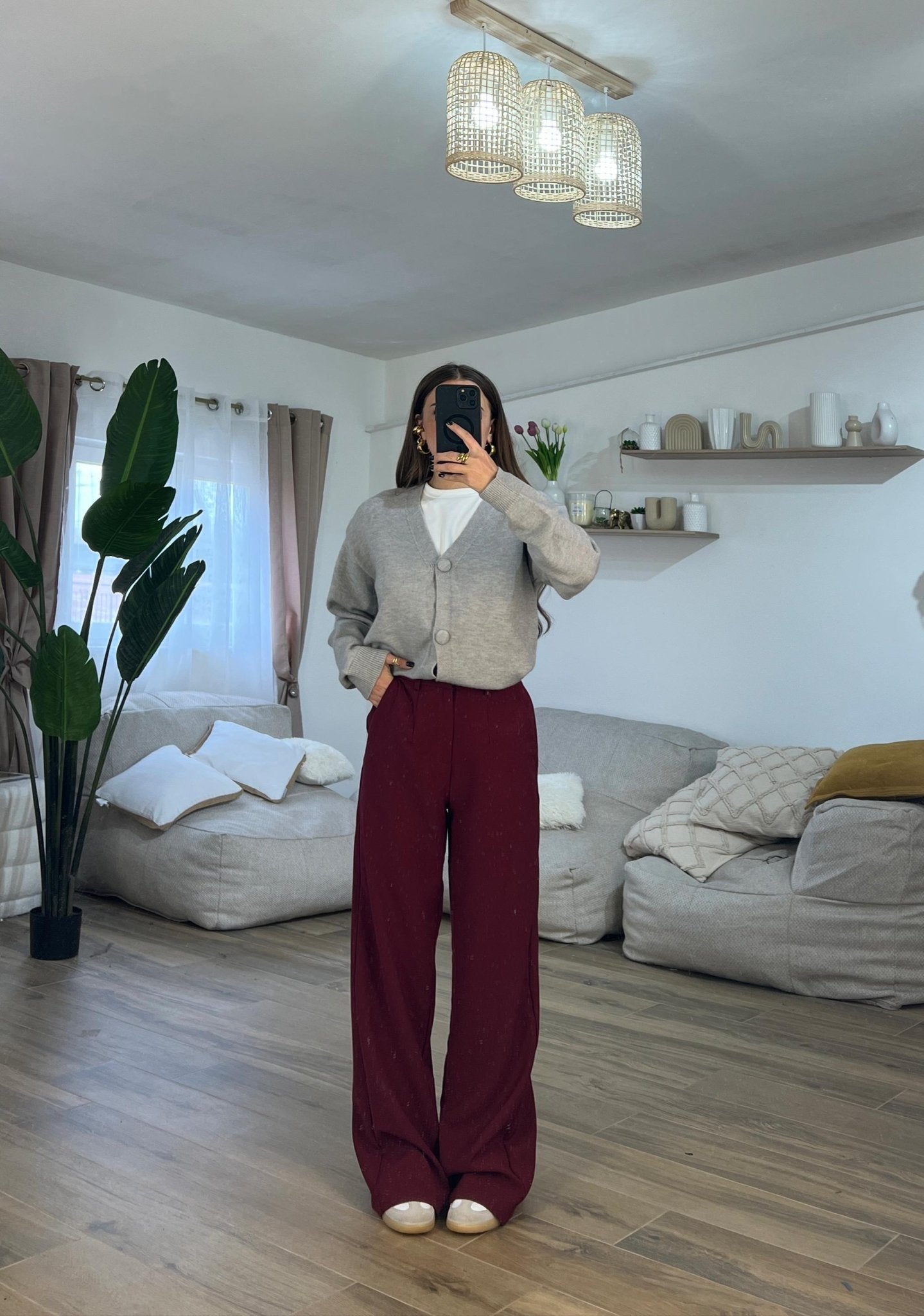 Pantalone Mireia 19208 - 130 (wine) - Frida Shop