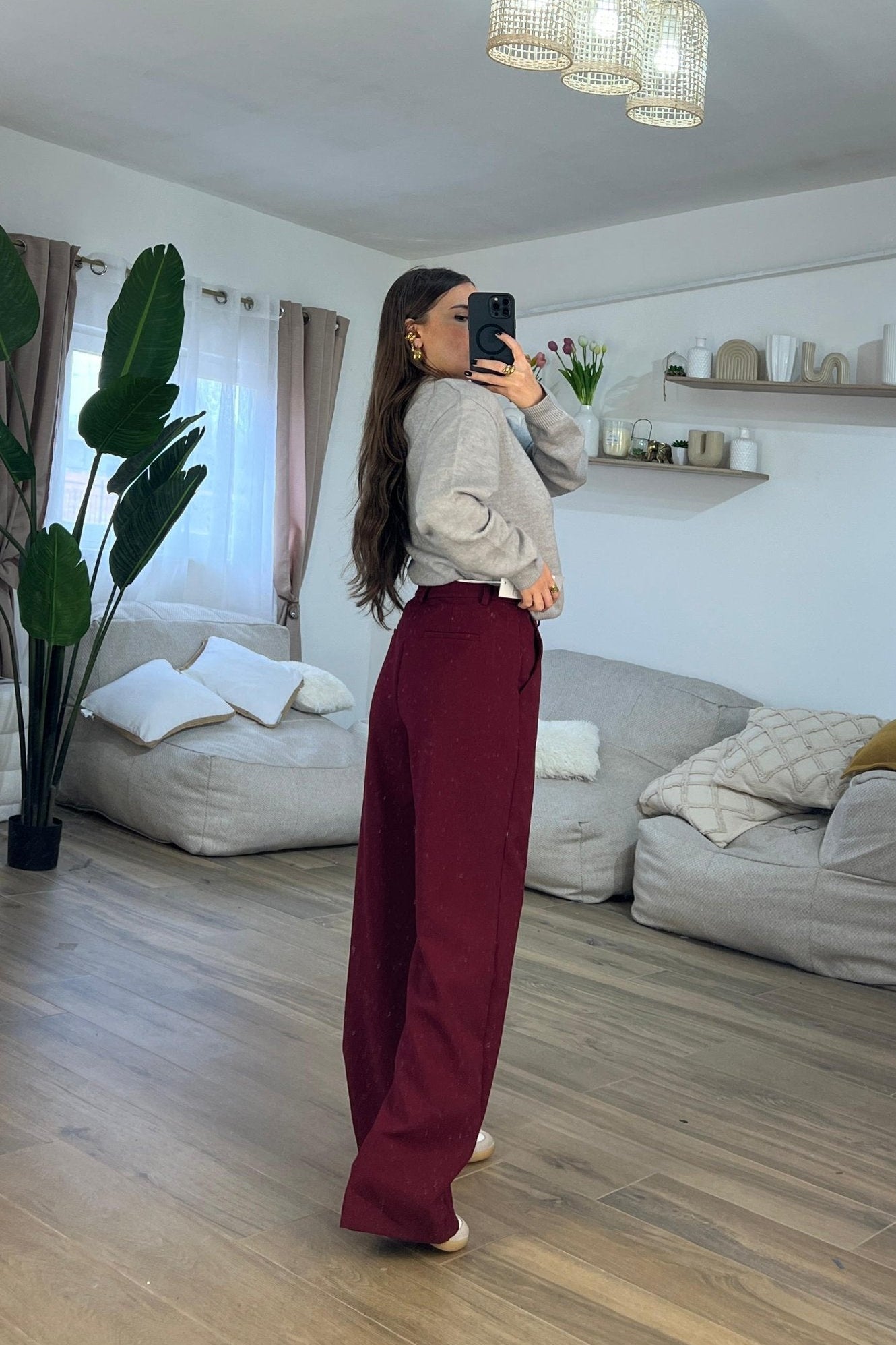 Pantalone Mireia 19208 - 130 (wine) - Frida Shop