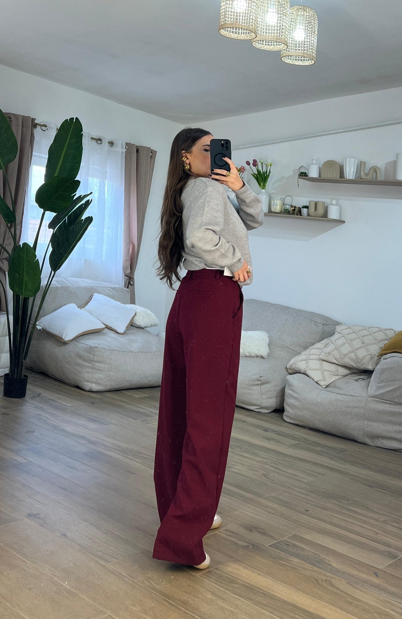 Pantalone Mireia 19208 - 130 (wine) - Frida Shop