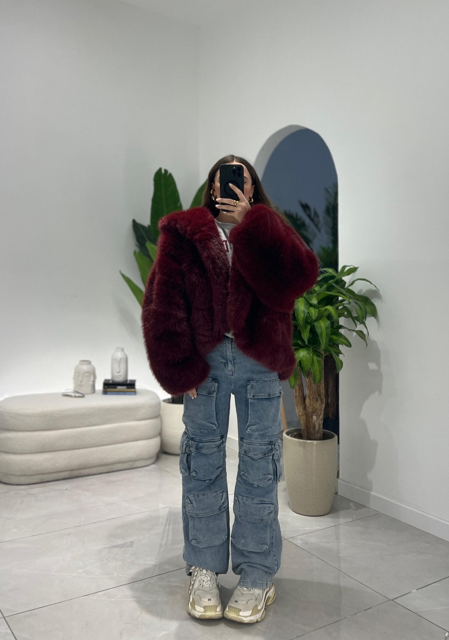 Pelliccia Buffy 6621 (bordeaux) - Frida Shop