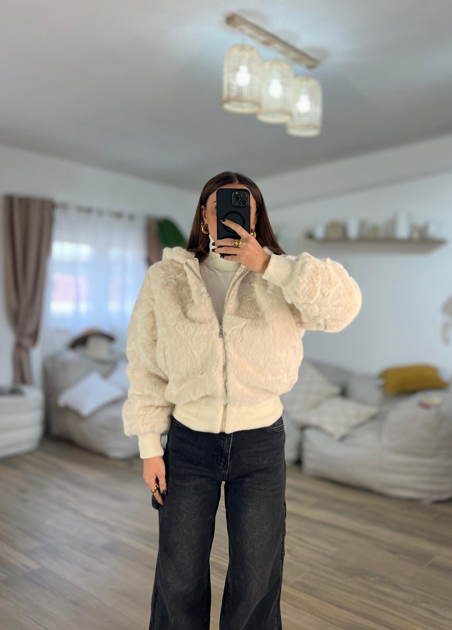 Pelliccia Sadie OE - 96 (panna) - Frida Shop