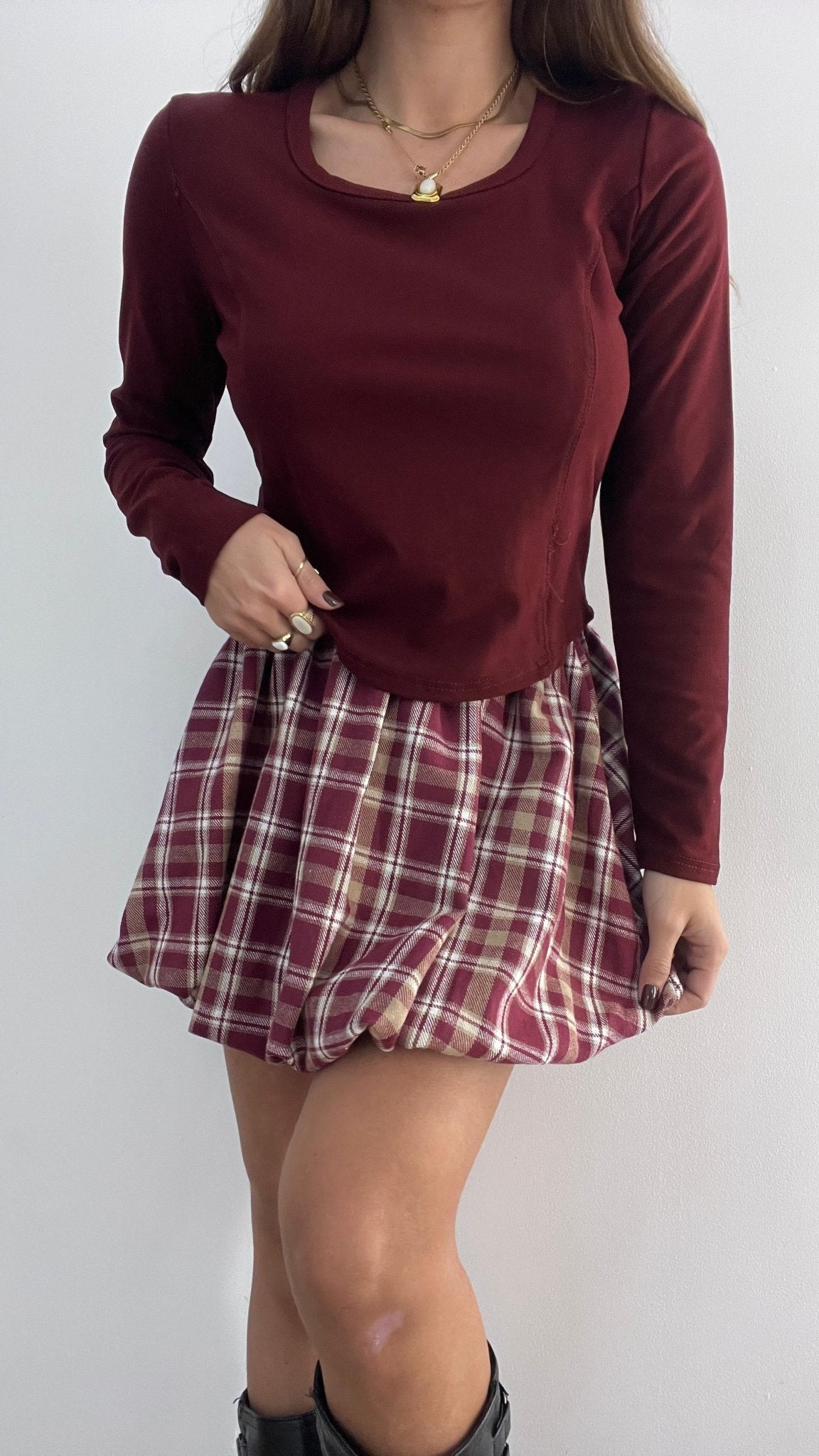 Shirt Glenda 5553(bordeaux) - Frida Shop