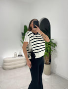 Shirt Maira 62418 (righe nere) - Frida Shop
