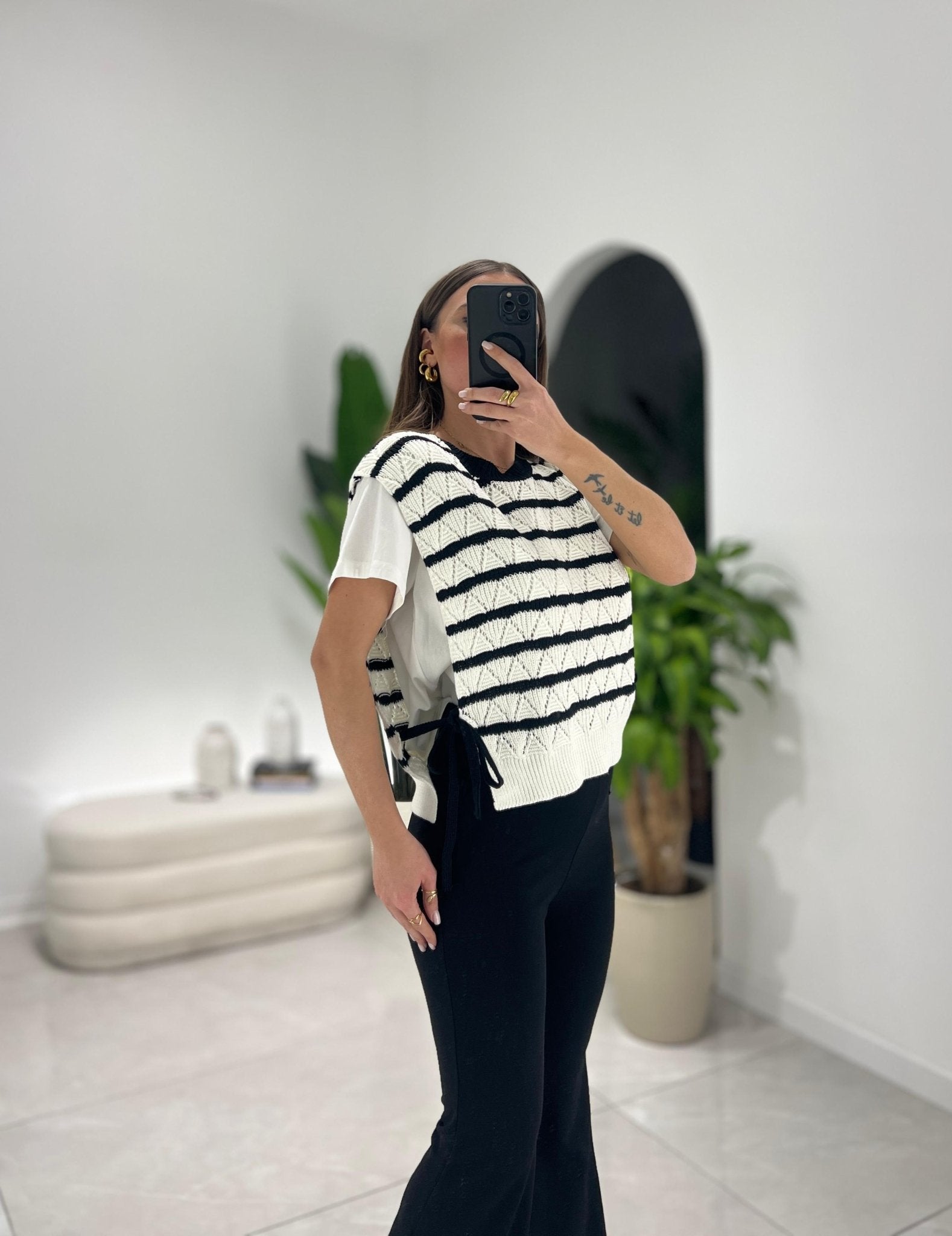 Shirt Maira 62418 (righe nere) - Frida Shop