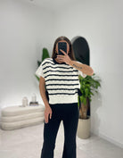 Shirt Maira 62418 (righe nere) - Frida Shop