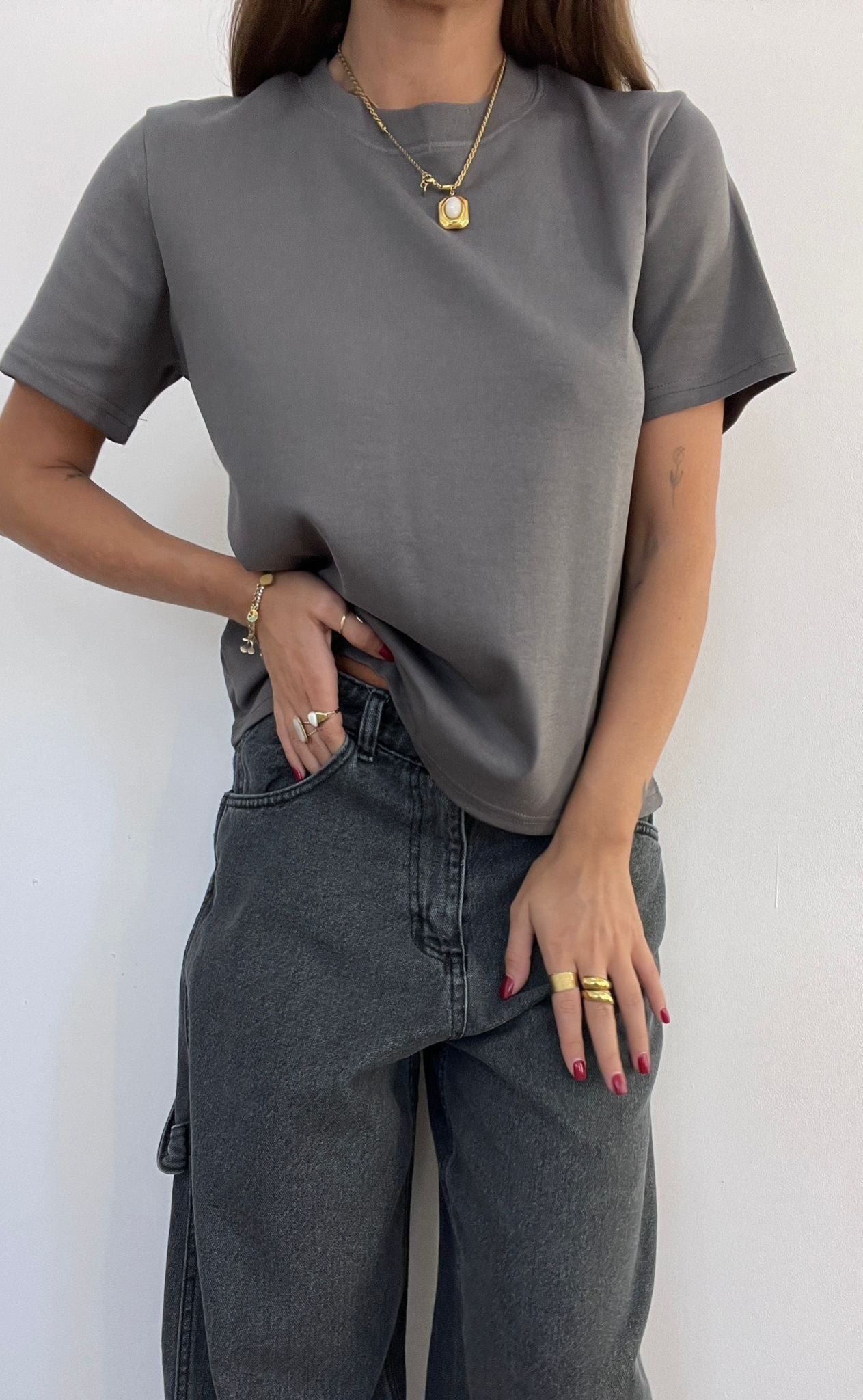 T-shirt Emily 5015 (grigio) - Frida Shop