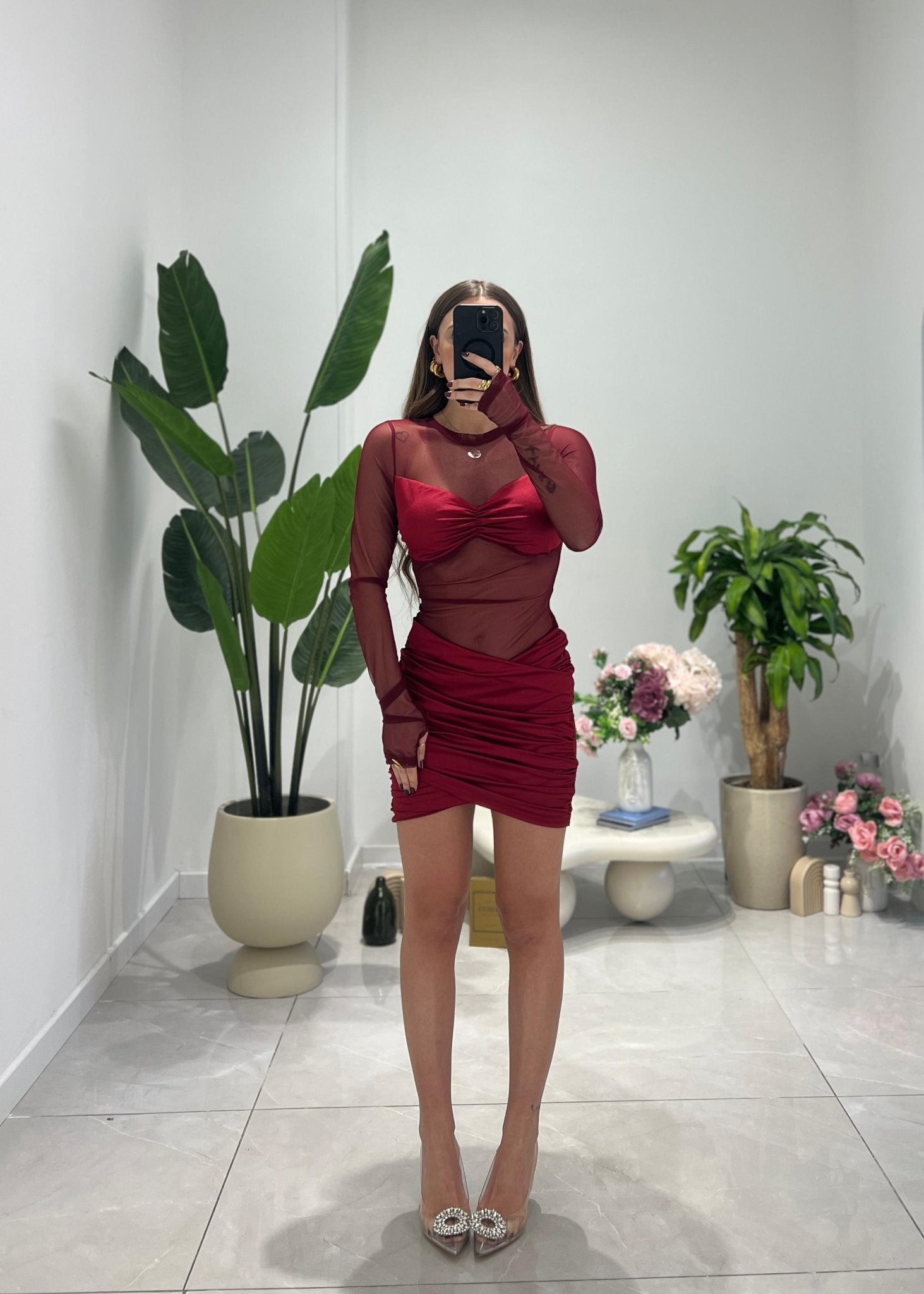 Vestito Amabel 13624 - WINE - Frida Shop