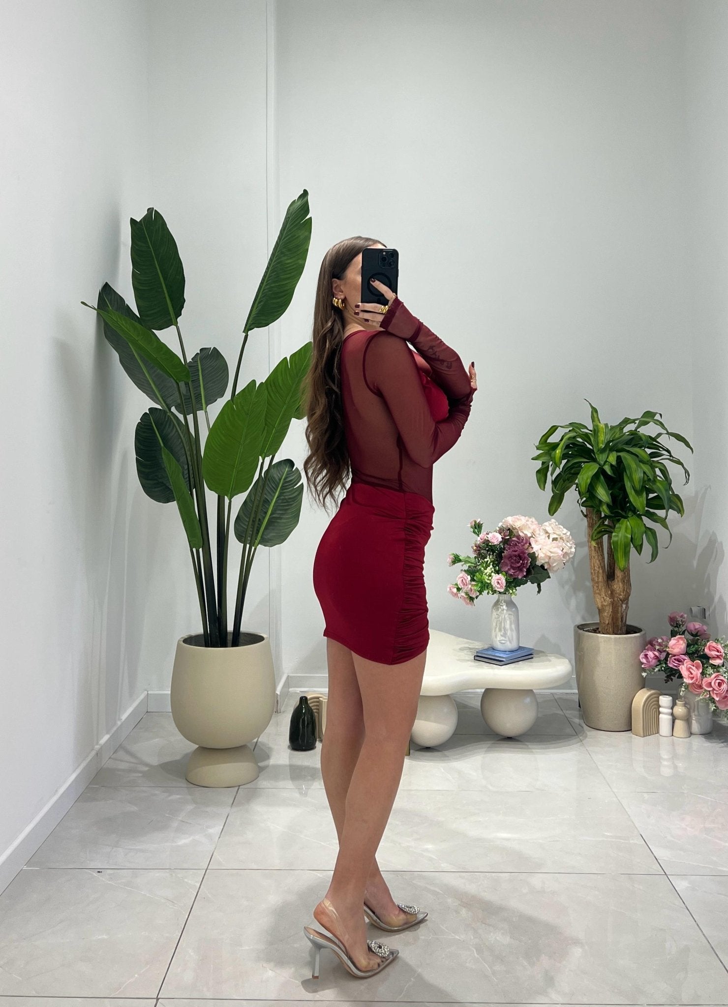 Vestito Amabel 13624 - WINE - Frida Shop