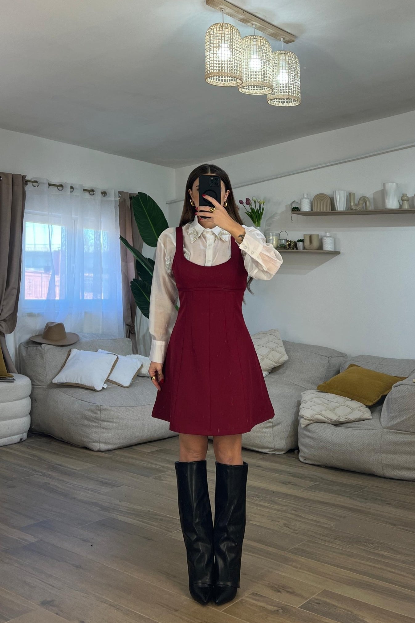 Vestito Camilla 7298 (bordeaux) - Frida Shop