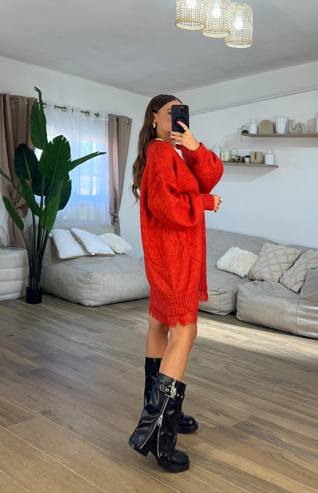 Vestito Elena 14824(arancio) - Frida Shop