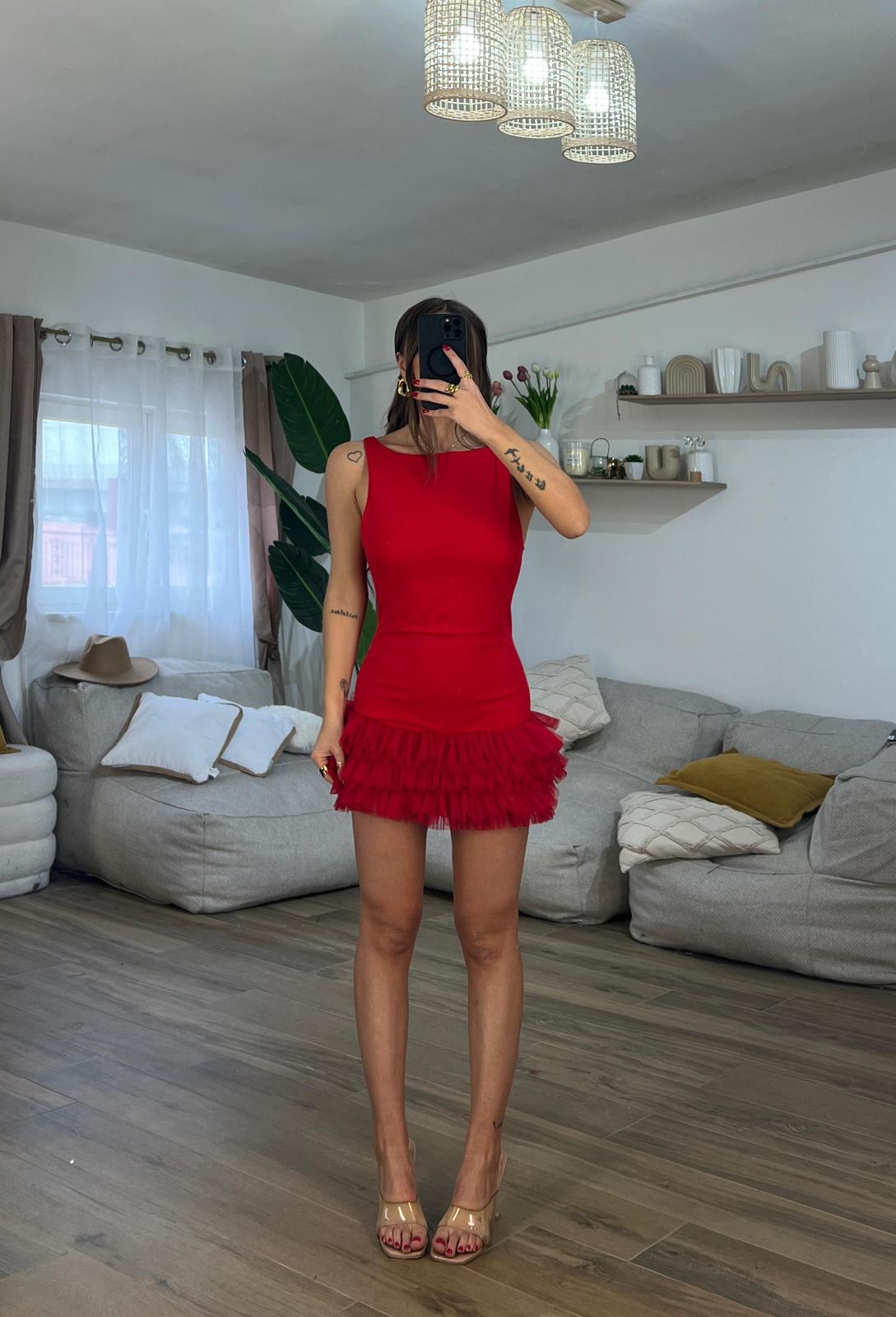 Vestito Lenora 11025 (rosso) - Frida Shop