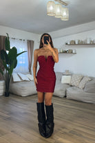 Vestito Marisol 13205(bordeaux) - Frida Shop