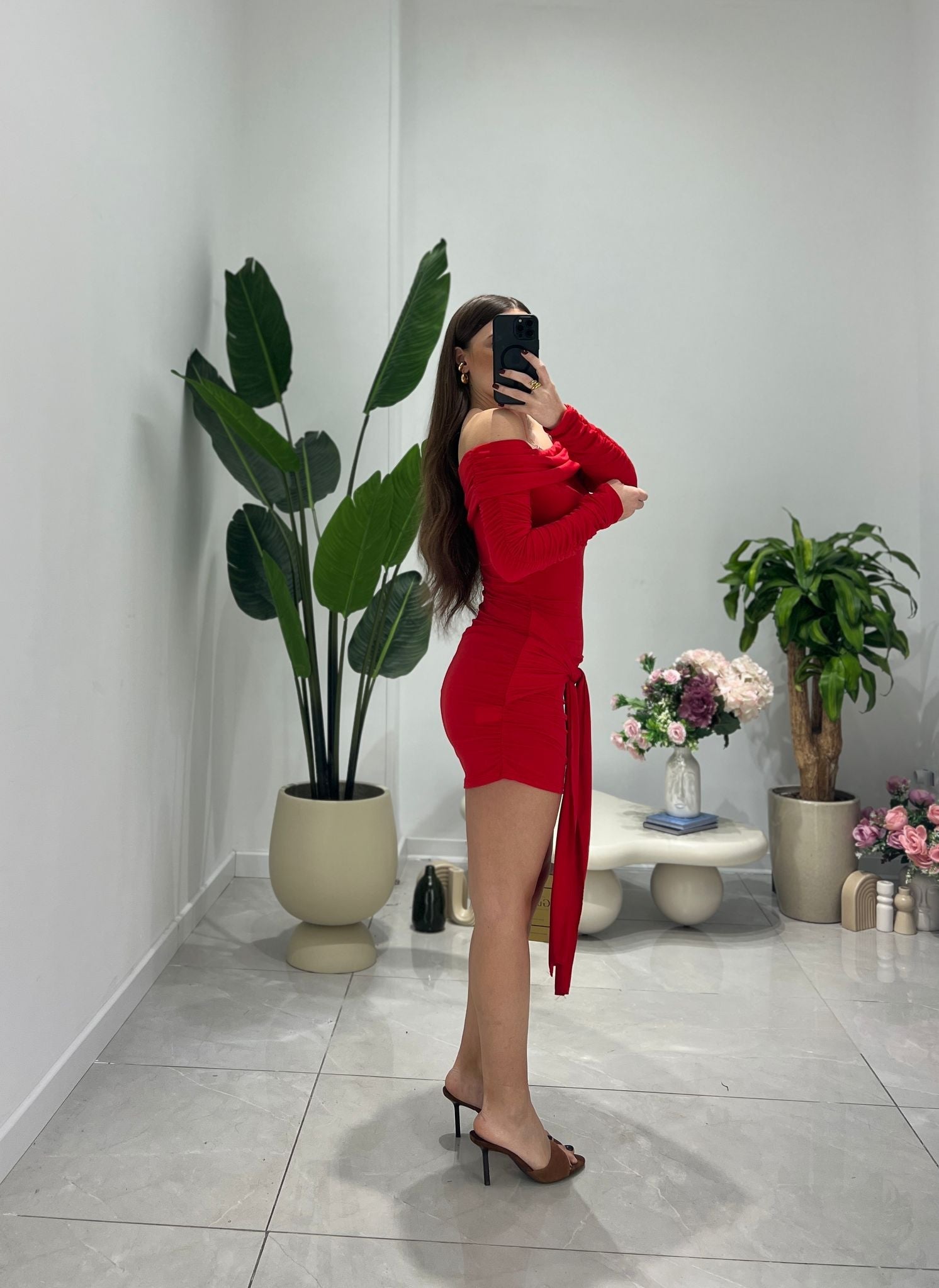 Vestito Milva FR - 9691 - ROSSO - Frida Shop