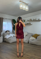 Vestito Rasha 25924 (wine) - Frida Shop