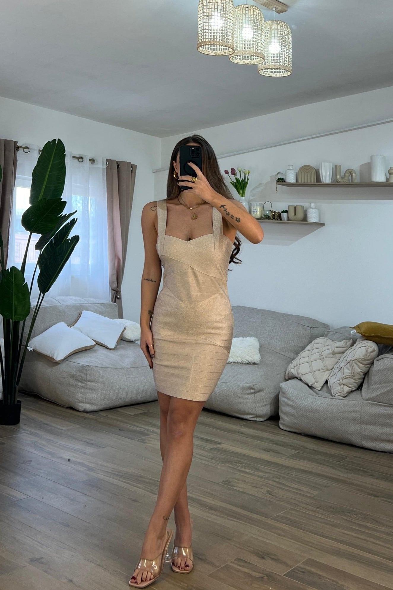 Vestito Sonya 0301 (oro lurex) - Frida Shop