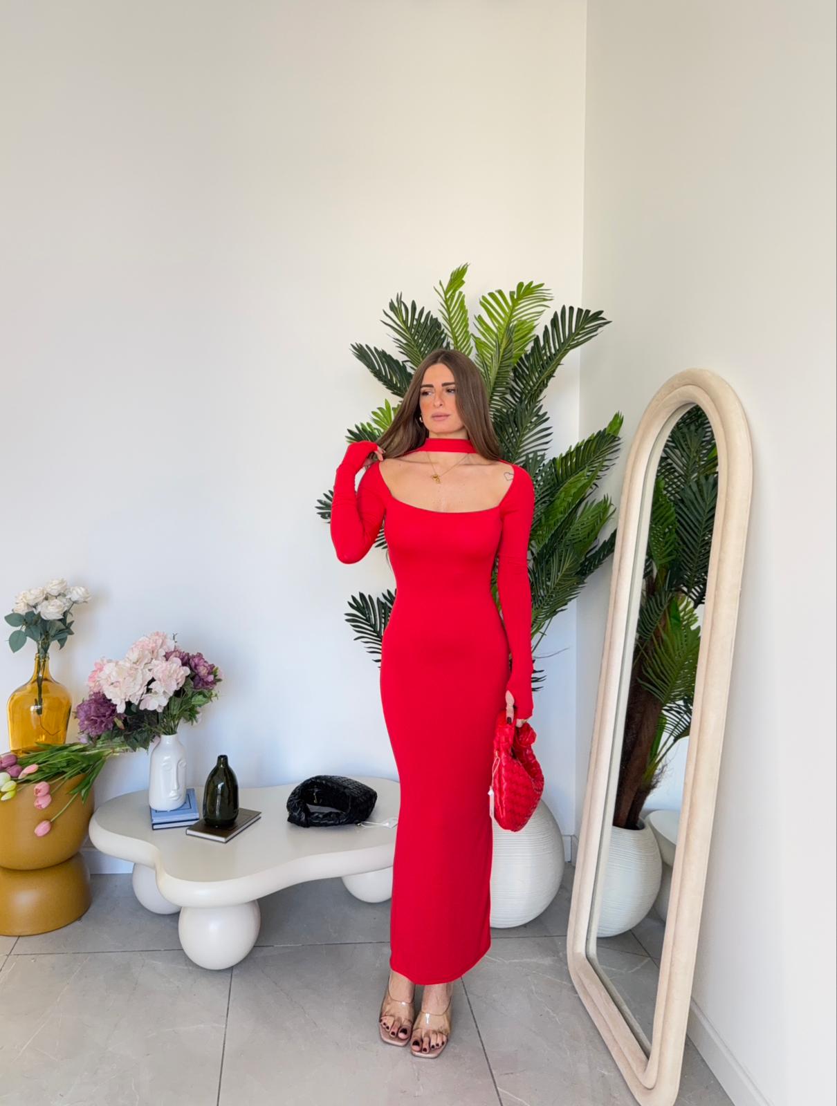 Vestito Valerì 13584 (Rosso) - Frida Shop