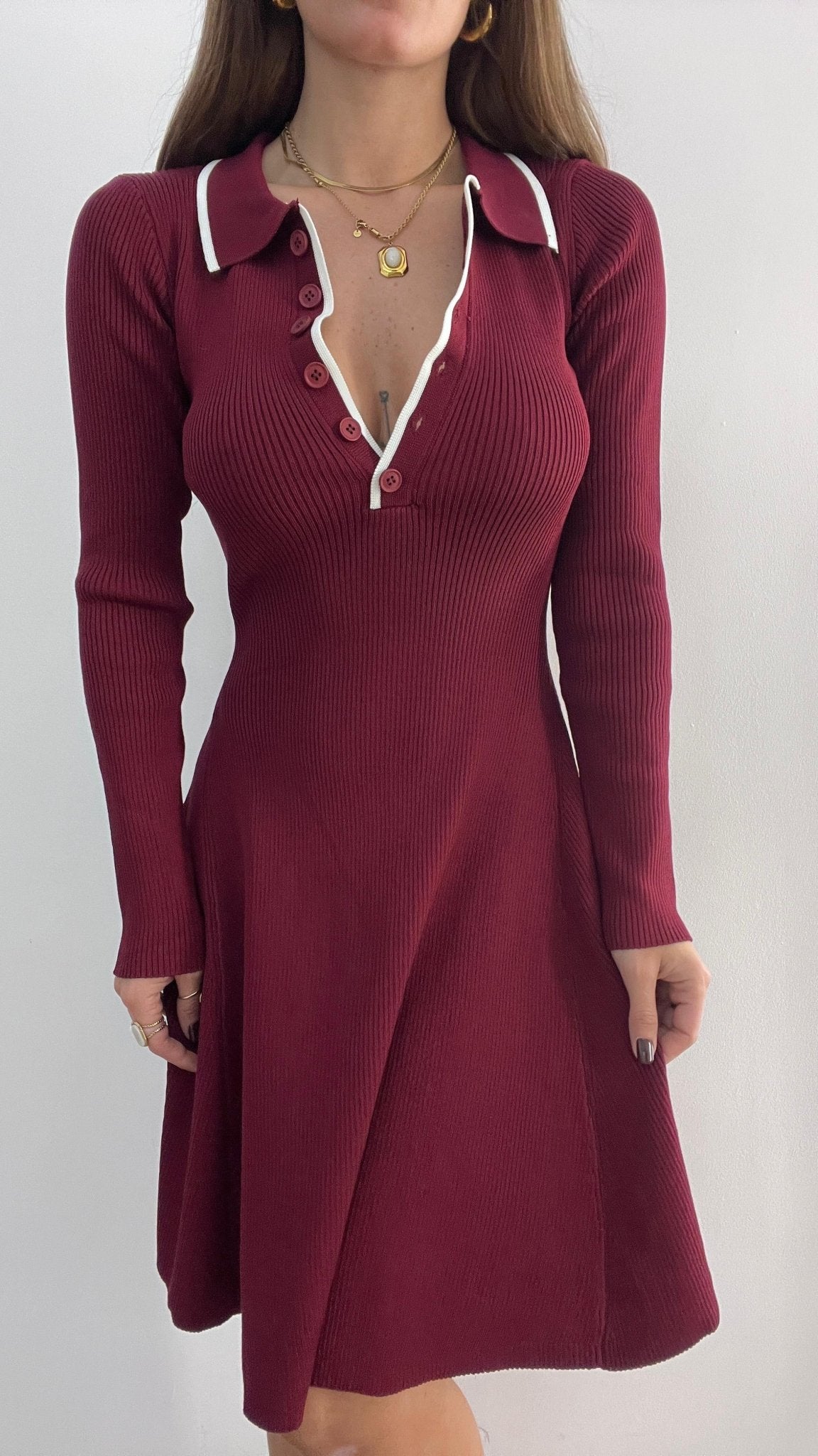 Vestito Yamilla 6830(bordeaux) - Frida Shop
