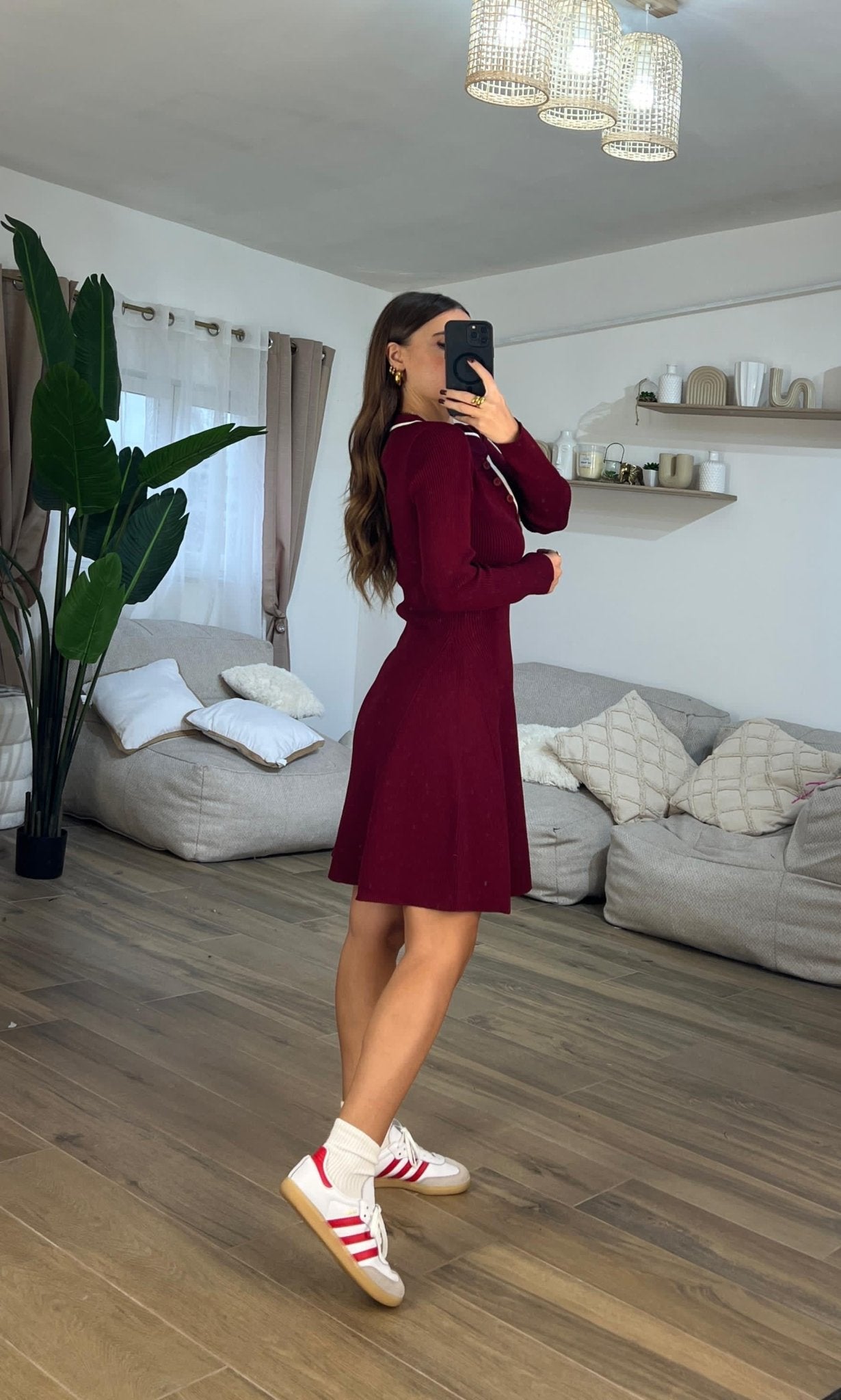 Vestito Yamilla 6830(bordeaux) - Frida Shop