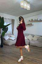 Vestito Yamilla 6830(bordeaux) - Frida Shop