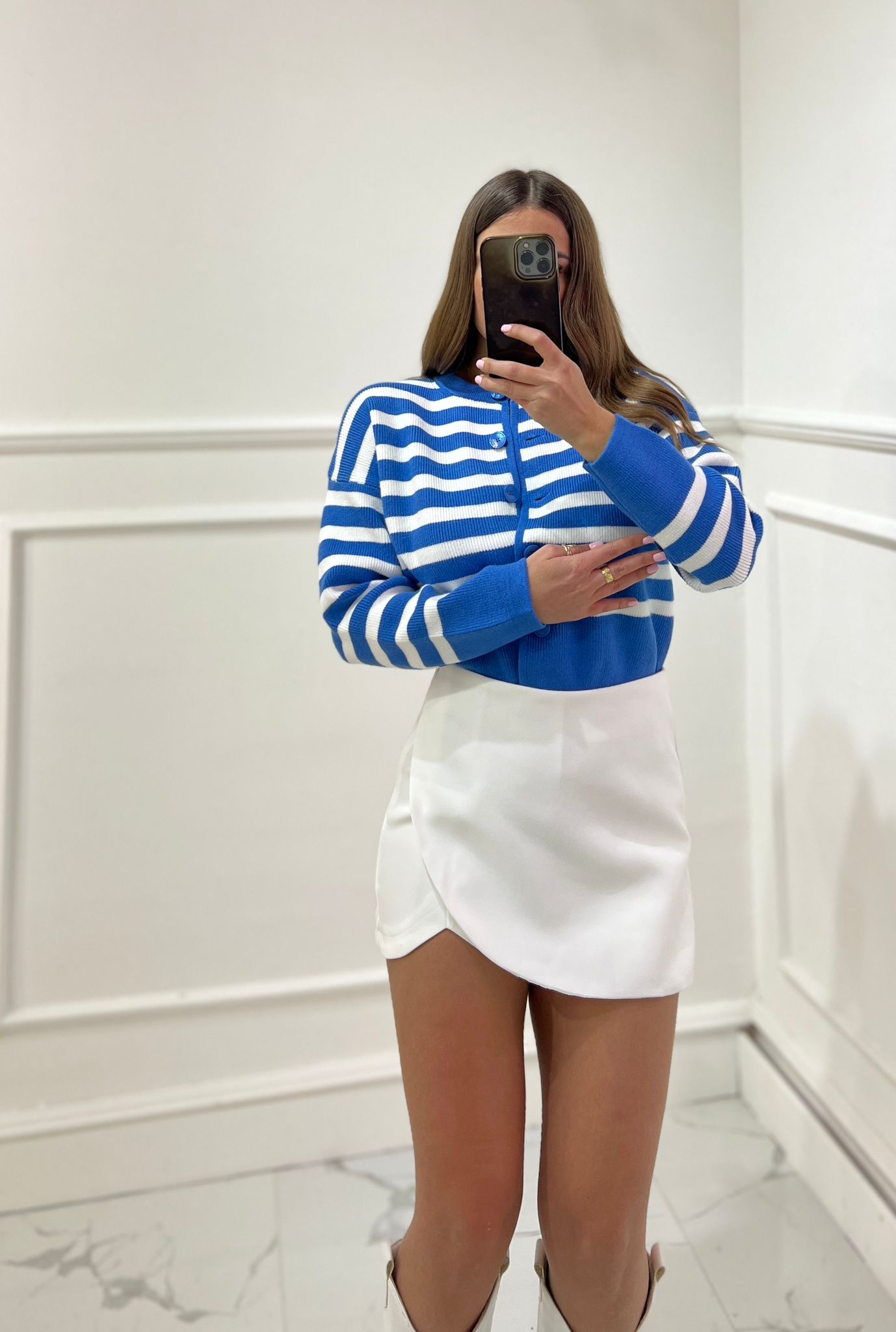 Cardigan a Righe Meraviglia 65256 - Frida Shop